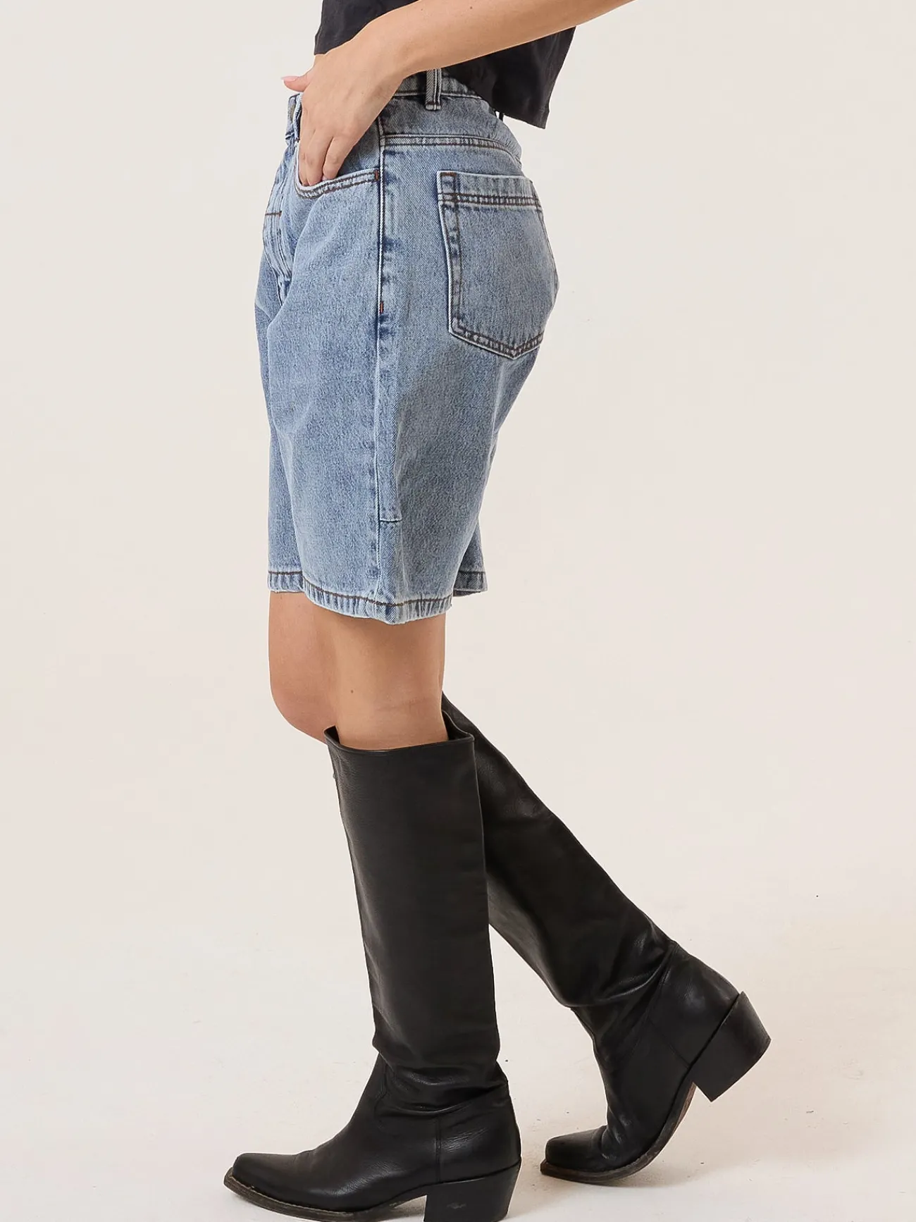 Outlet Thrills Reagan Slouch Short - Vintage Stone Blue VintageStoneBlue