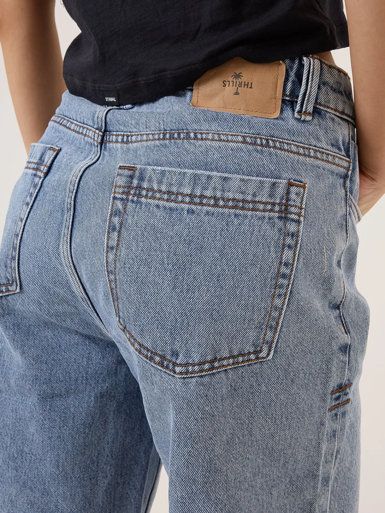 Outlet Thrills Reagan Slouch Short - Vintage Stone Blue VintageStoneBlue
