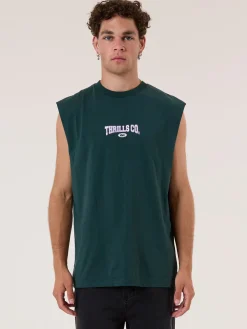 Online Thrills Recruit Merch Fit Muscle Tee - Forest Green ForestGreen