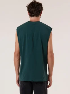 Online Thrills Recruit Merch Fit Muscle Tee - Forest Green ForestGreen