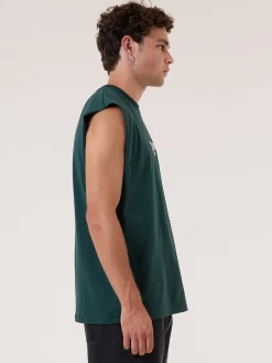 Online Thrills Recruit Merch Fit Muscle Tee - Forest Green ForestGreen