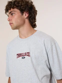 New Thrills Recruit Oversize Fit Tee - Snow Marle SnowMarle
