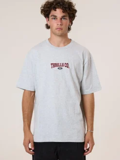 New Thrills Recruit Oversize Fit Tee - Snow Marle SnowMarle
