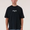 Discount Thrills Recruit Oversized Fit Tee - Washed Black WashedBlack