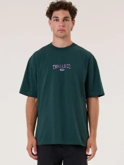 Sale Thrills Recruit Oversized Fit Tee - Forrest Green ForrestGreen