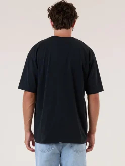 Discount Thrills Recruit Oversized Fit Tee - Washed Black WashedBlack