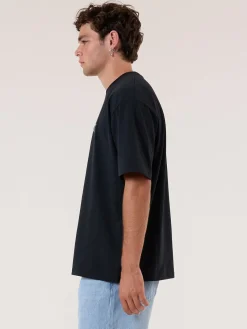 Discount Thrills Recruit Oversized Fit Tee - Washed Black WashedBlack
