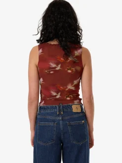 Sale Thrills Rhapsody Floral Top - Cabernet