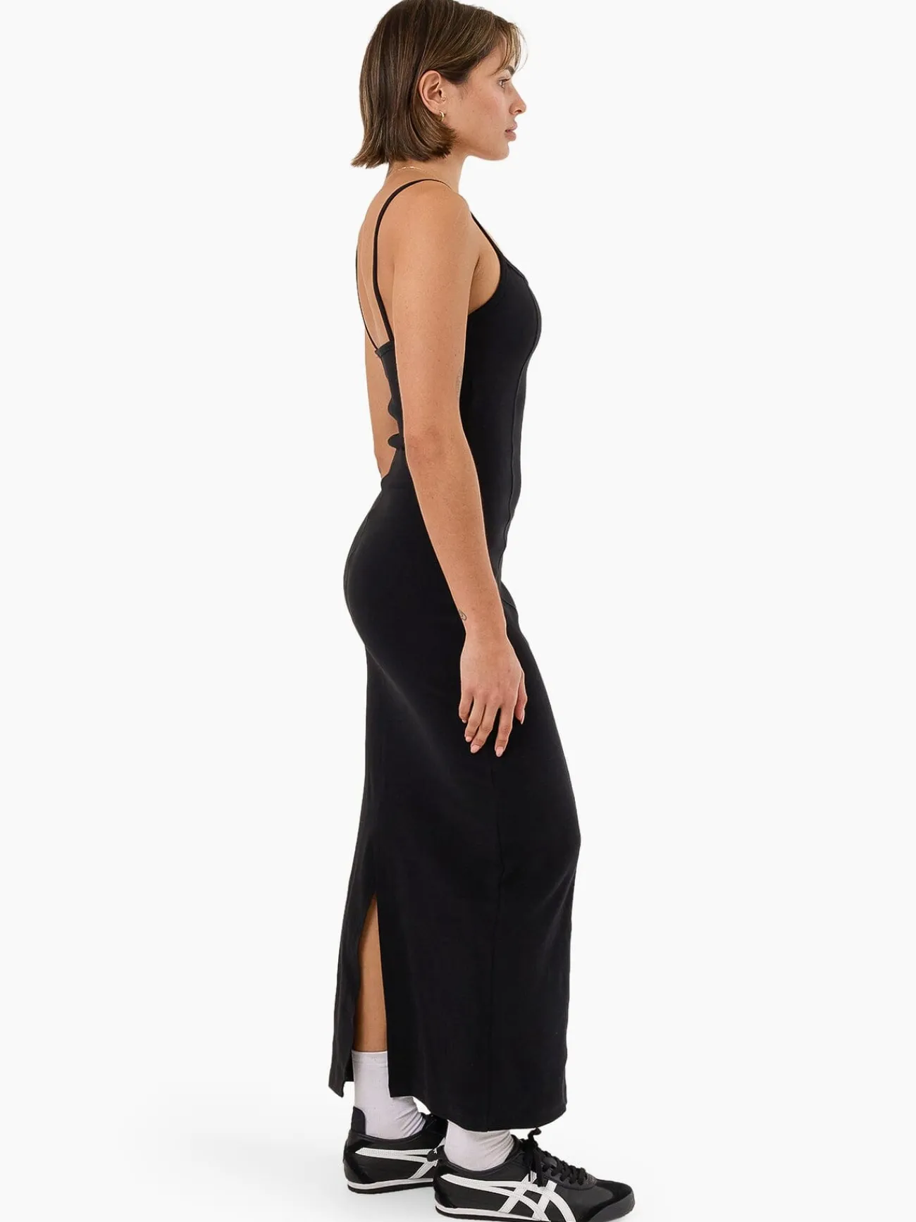Online Thrills Rib Seam Dress - Black