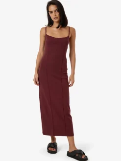 Clearance Thrills Rib Seam Dress - Dark Cherry DarkCherry