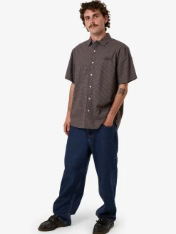 Online Thrills Ribbon Cutter Short Sleeve Shirt - Dark Olive DarkOlive