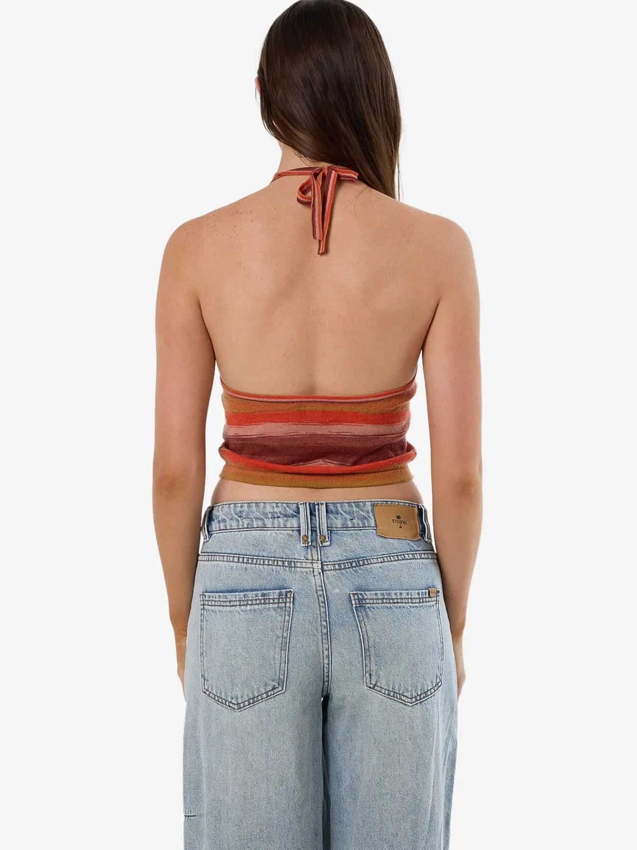 Clearance Thrills Rise Knit Halter Top - Berry