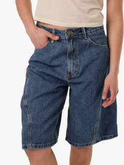 Outlet Thrills Ronnie Pieced Denim Short - Bright Mid Blue BrightMidBlue