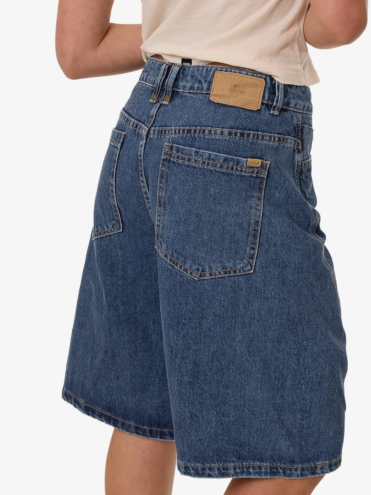 Outlet Thrills Ronnie Pieced Denim Short - Bright Mid Blue BrightMidBlue