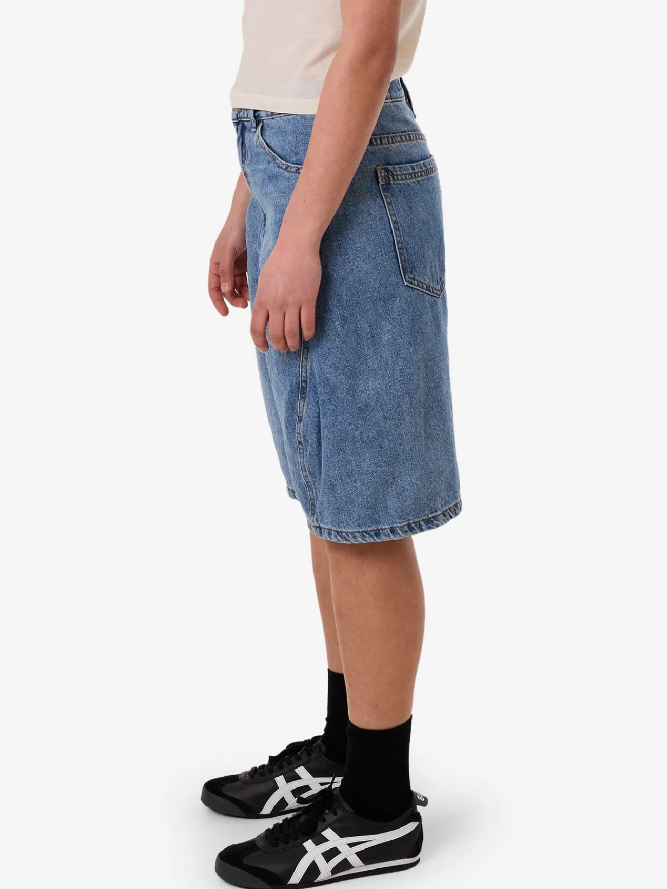 Outlet Thrills Ronnie Pieced Denim Short - Bright Mid Blue BrightMidBlue