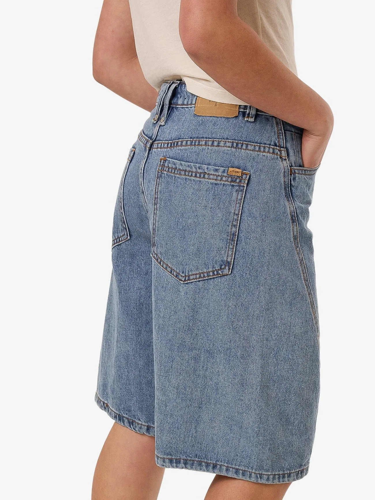 Outlet Thrills Ronnie Pieced Denim Short - Bright Mid Blue BrightMidBlue