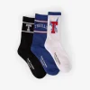 Clearance Thrills Roosevelt 3 Pack Sock - White - Limoges - Black