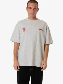 Hot Thrills Roosevelt Box Fit Oversize Tee - Snow Marle SnowMarle