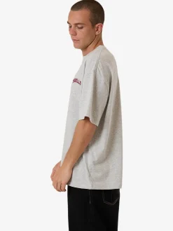 Hot Thrills Roosevelt Box Fit Oversize Tee - Snow Marle SnowMarle