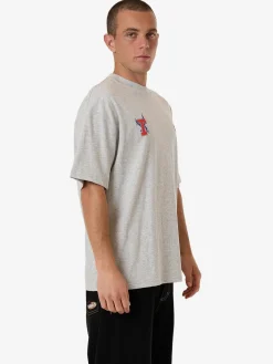 Hot Thrills Roosevelt Box Fit Oversize Tee - Snow Marle SnowMarle