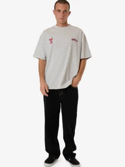 Hot Thrills Roosevelt Box Fit Oversize Tee - Snow Marle SnowMarle