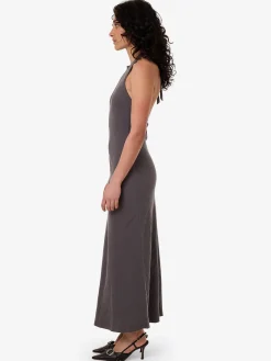 Sale Thrills Rumi Halter Bias Dress - Charcoal