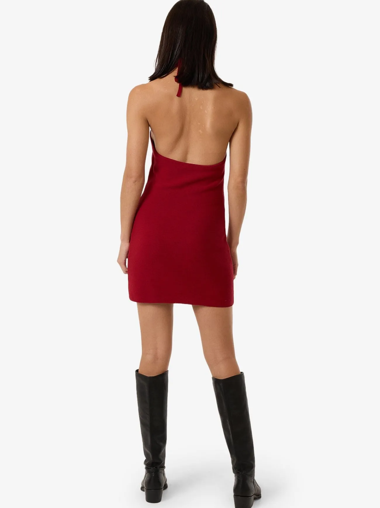 Best Thrills Scarlett Knit Halter Dress - Chilli Pepper ChilliPepper