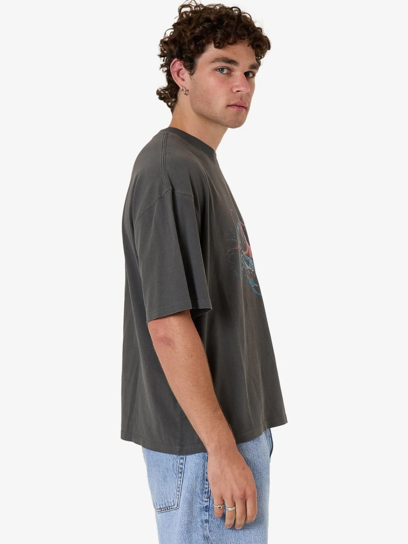 Online Thrills Scorpion Ridge Box Fit Oversize Short Tee - Merch Black MerchBlack