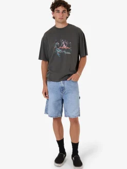 Online Thrills Scorpion Ridge Box Fit Oversize Short Tee - Merch Black MerchBlack