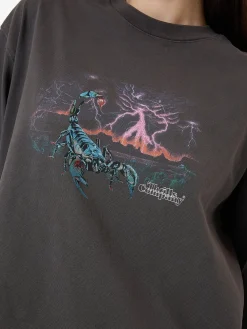 Discount Thrills Scorpion Ridge Long Sleeve Oversized Tee - Merch Black MerchBlack
