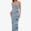 Outlet Thrills Shades Of Indigo Mesh Dress - Blue