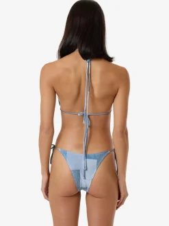 Best Thrills Shades Of Indigo Micro String Bikini Bottom - Blue