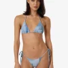 Online Thrills Shades Of Indigo String Bikini Top - Blue