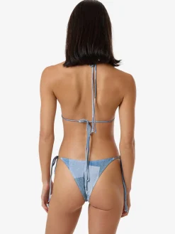 Online Thrills Shades Of Indigo String Bikini Top - Blue