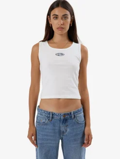 Outlet Thrills Shadow Y2K Tank - Dirty White DirtyWhite
