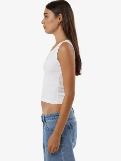 Outlet Thrills Shadow Y2K Tank - Dirty White DirtyWhite