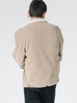 Hot Thrills Sherpa Wanderer Corduroy Jacket - Vintage Khaki VintageKhaki