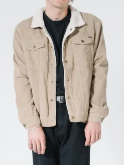 Hot Thrills Sherpa Wanderer Corduroy Jacket - Vintage Khaki VintageKhaki