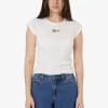 Sale Thrills Signature Rose Cap Sleeve Tee - Dirty White DirtyWhite
