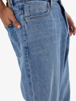 Hot Thrills Slacker Denim Jean - Dark Dust Blue DarkDustBlue