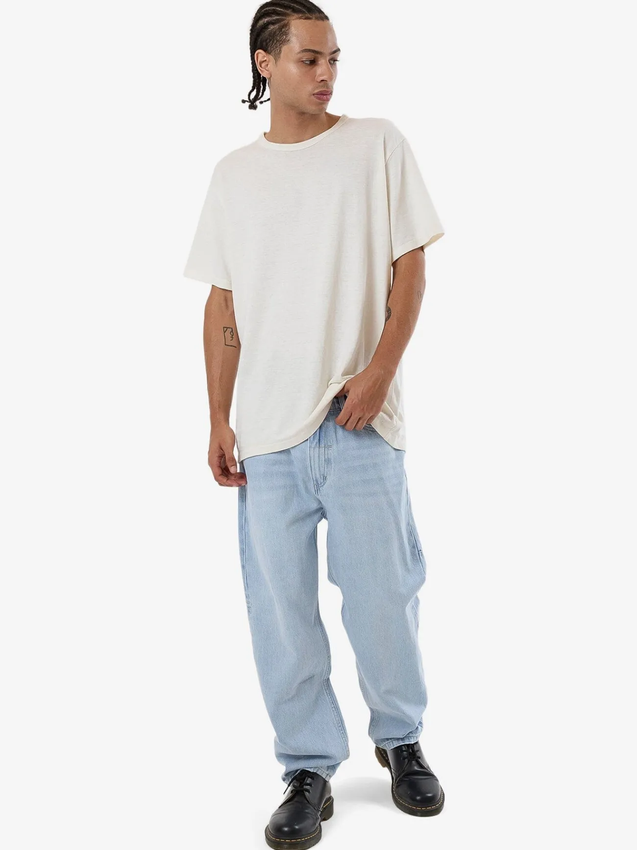 Clearance Thrills Slacker Denim Jean - Light Ash Blue LightAshBlue