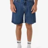 Fashion Thrills Slacker Denim Short - Double Rinsed Blues DoubleRinsedBlues
