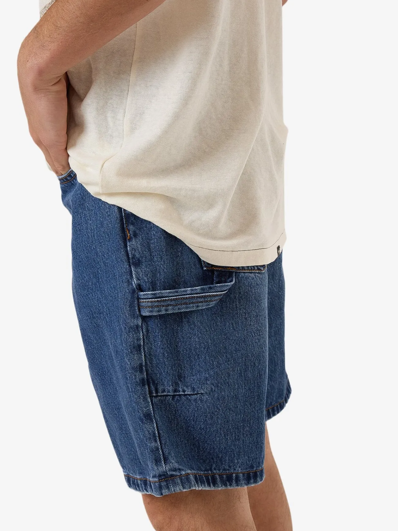Fashion Thrills Slacker Denim Short - Double Rinsed Blues DoubleRinsedBlues