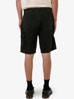 Sale Thrills Slacker Denim Short - Oil Green - Black