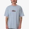 Discount Thrills Solace Of Nature Oversize Fit Tee - Blue Fog BlueFog