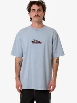 Discount Thrills Solace Of Nature Oversize Fit Tee - Blue Fog BlueFog