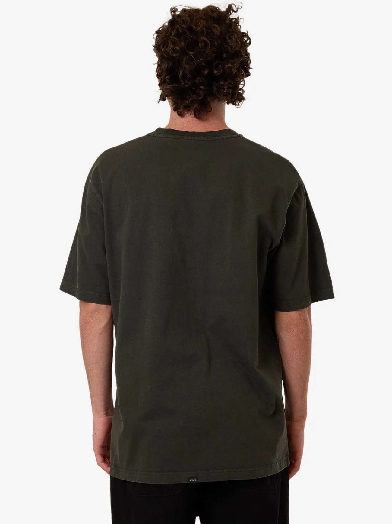 Hot Thrills Solace Of Nature Oversize Fit Tee - Oil Green OilGreen