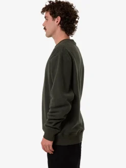 Clearance Thrills Solace Of Nature Oversize Polar Fleece Crew - Oil Green OilGreen