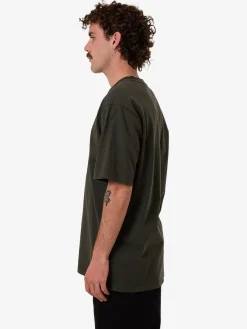 Hot Thrills Solace Of Nature Oversize Fit Tee - Oil Green OilGreen