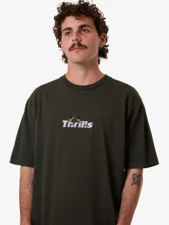 Hot Thrills Solace Of Nature Oversize Fit Tee - Oil Green OilGreen